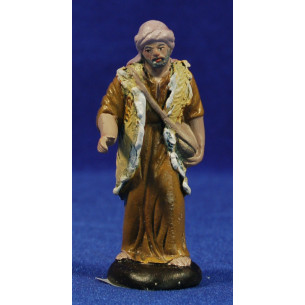 Pastor con bolsa 7 cm barro pintado Figuralia