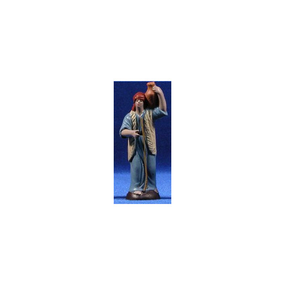 Pastore con brocca 7 cm terracotta dipinte Figuralia