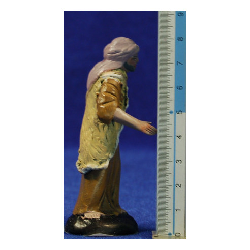 Pastor con bolsa 7 cm barro pintado Figuralia