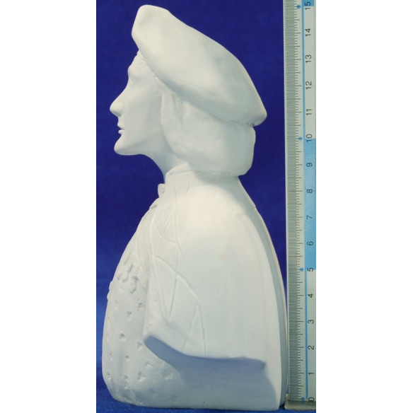 Busto gigante pequeño Mataró sin pintar 16 cm resina