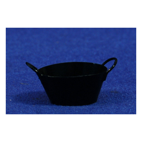Oval bucket black 2,5 cm metal