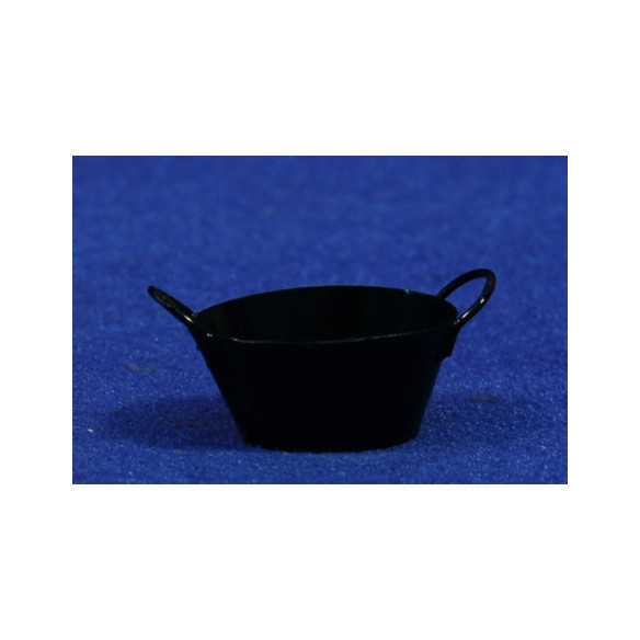 Oval bucket black 2,5 cm metal