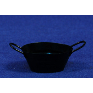 Cubell ovalat negre 3,5 cm metall