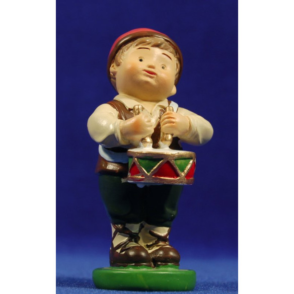 Shepherd with drum naïf 10 cm marmolina Oliver