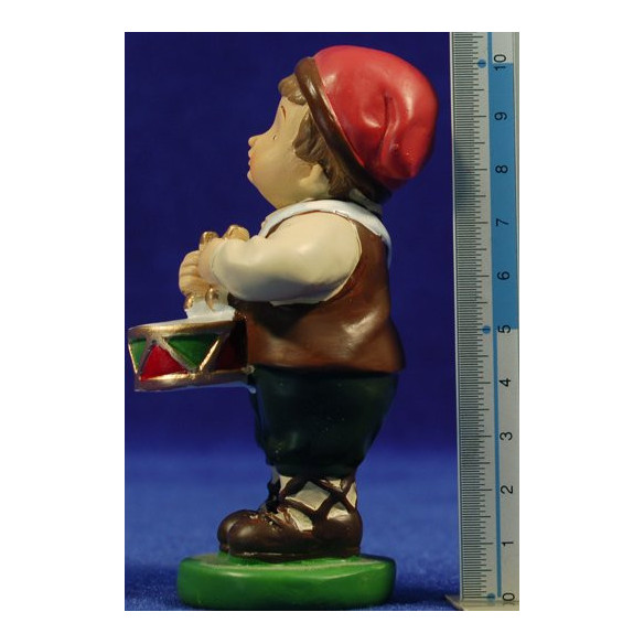 Shepherd with drum naïf 10 cm marmolina Oliver