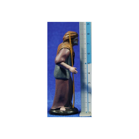 Pastore con tacchino 7 cm terracotta dipinte Figuralia