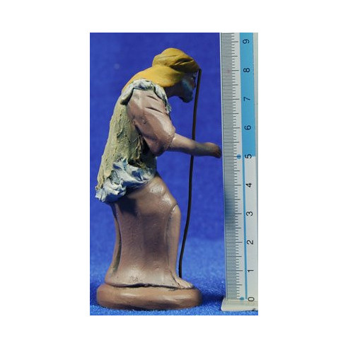 Pastore 9 cm terracotta dipinte Figuralia