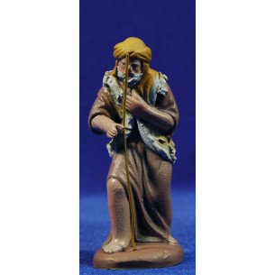 Shepherd 9 cm clay painted Figuralia