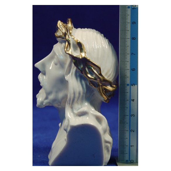 Bust Christ white 9 cm marmolina