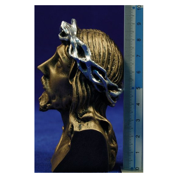 Bust Crist daurat 9 cm marmolina