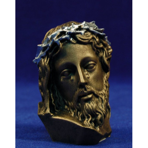 Bust Crist daurat 7,5 cm marmolina