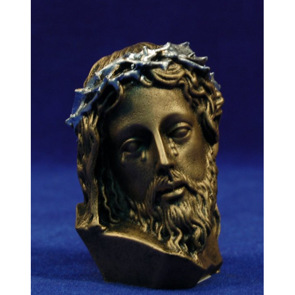 Bust Crist daurat 7,5 cm marmolina