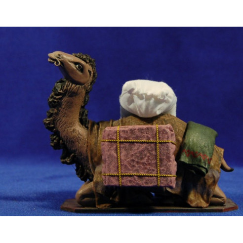 Camel lying 14 cm clay and clothes Figuralia