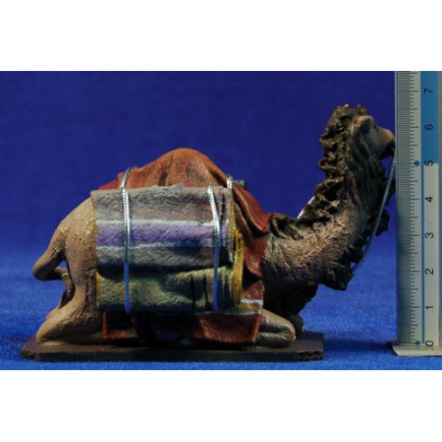 Camel lying 8 cm clay and clothes Figuralia