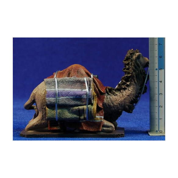 Camel lying 8 cm clay and clothes Figuralia