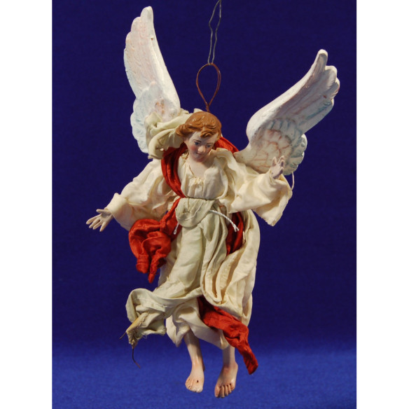 Ángel colgar estilo Napolitano 16 cm barro y ropa