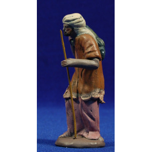 Pastor con conejo 9 cm barro pintado Figuralia