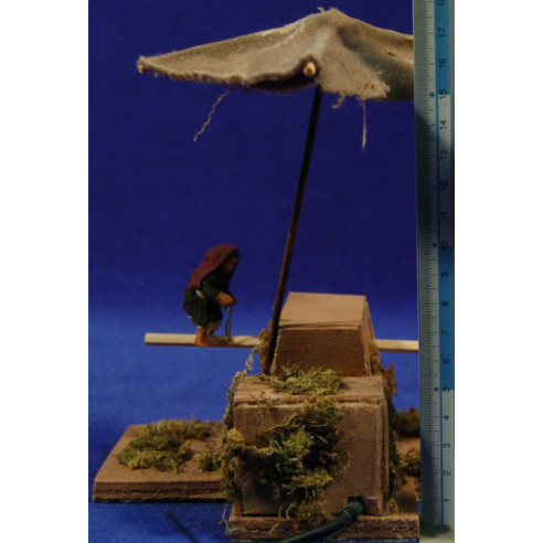 Children in a swing movement 10 cm clay and clothes