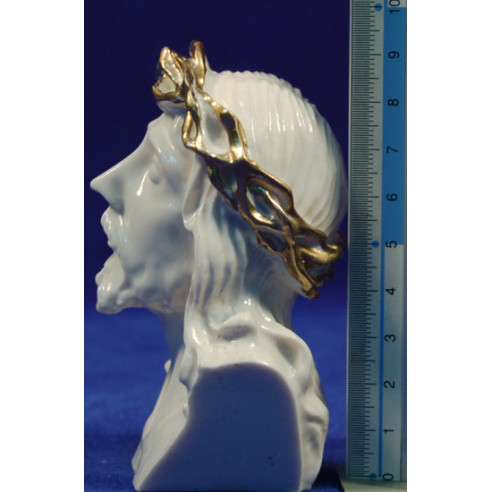 Busto Cristo blanco 9 cm marmolina