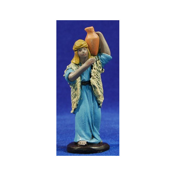 Shepherd with pottery 9 cm clay painted Figuralia