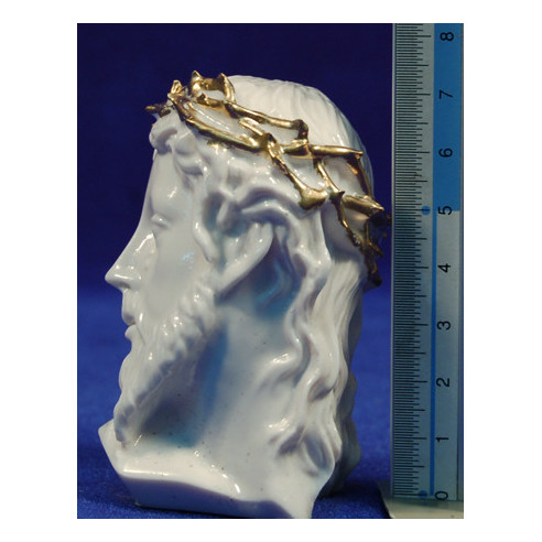 Busto Cristo blanco 7,5 cm marmolina