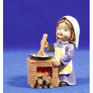 Woman chef naïf 8 cm marmolina Belenes Puig