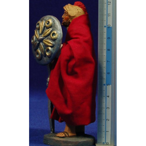 Romano con spada  12 cm terracotta e stoffe