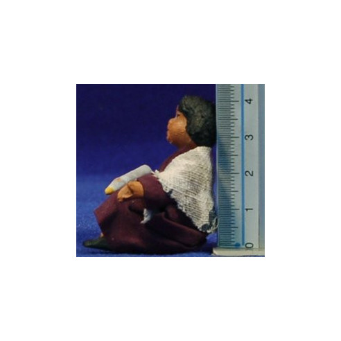 Niña con cabra 13 cm ropa y barro