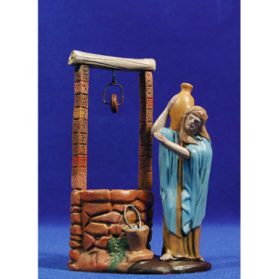 Pastore nel pozo 12 cm terracotta dipinte Figuralia