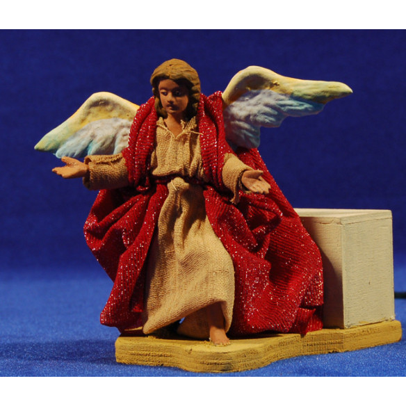 Ángel movimiento 12 cm barro y ropa