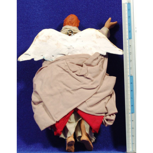Ángel colgar 20 cm barro y ropa