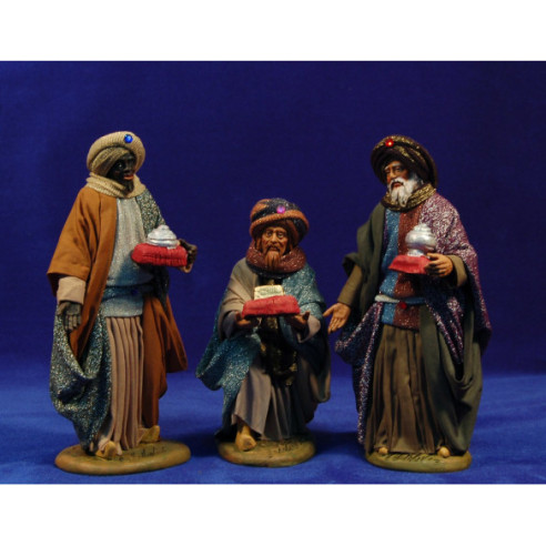 Tris magi 20 cm stoffe e terracotta