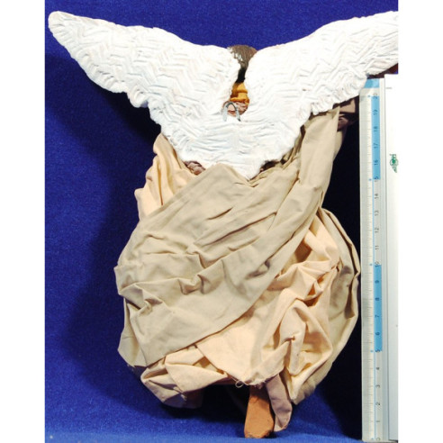 Ángel colgar 25 cm barro y ropa