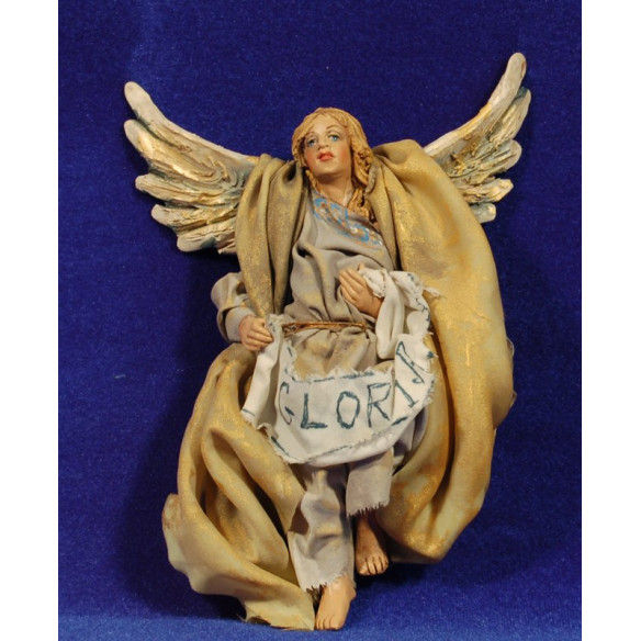 Angelo appesi 14 cm terracotta e stoffe
