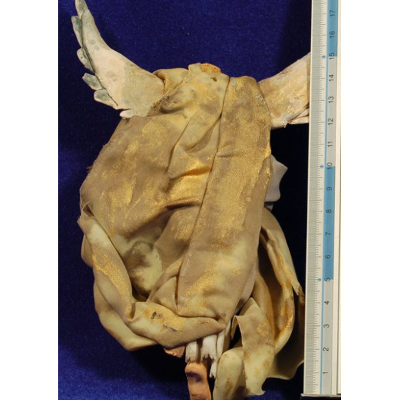 Angelo appesi 14 cm terracotta e stoffe