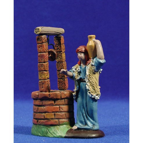 Shepherd on dwell 9 cm clay painted Figuralia