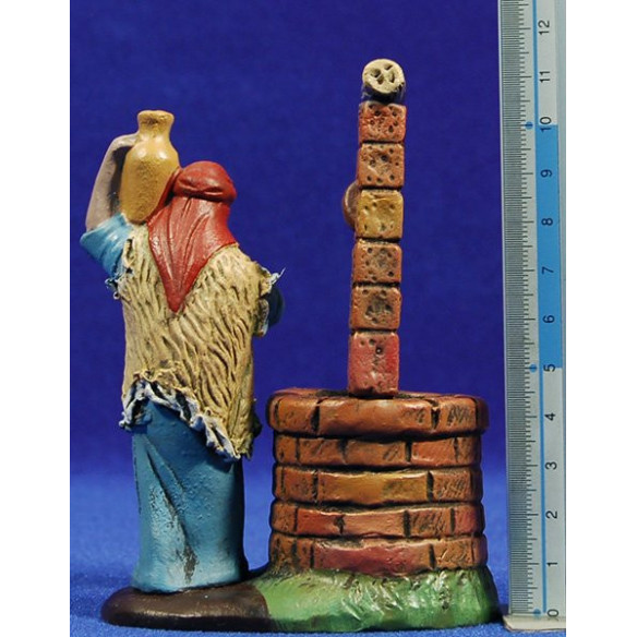 Shepherd on dwell 9 cm clay painted Figuralia