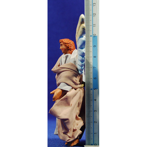 Angelo volanti 10 cm terracotta e stoffe
