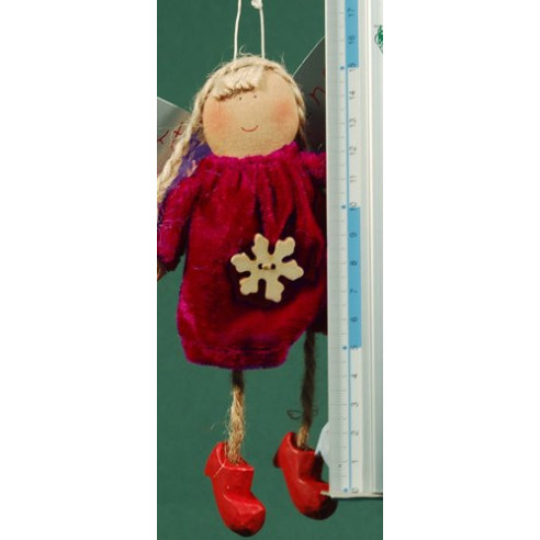 Ángel rojo con estrella 18 cm ropa Baden