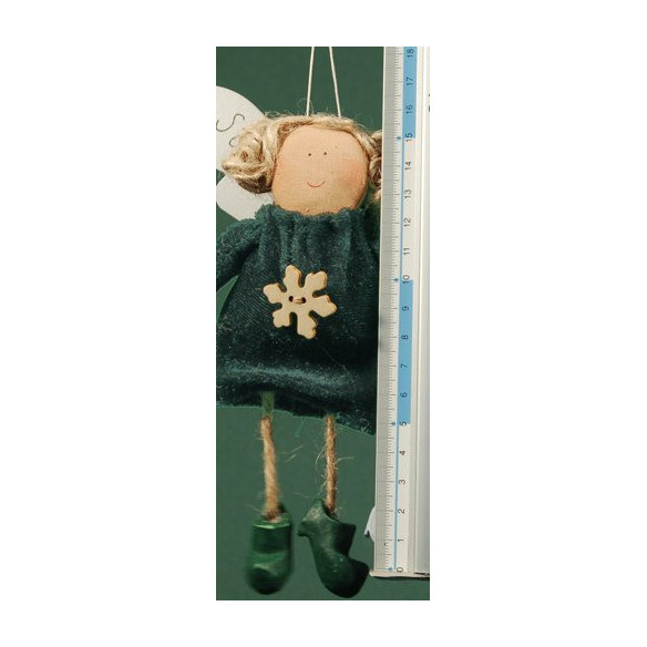 Ángel verde con estrella 18 cm ropa Baden