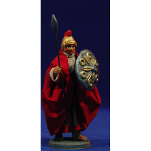 Roman with spear  13 cm clay and clothes