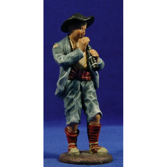 Pastor con clarinete estilo Salzillo 16 cm barro pintado Cuenca