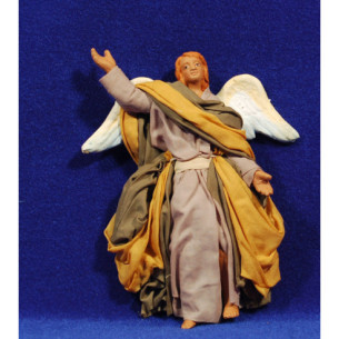 Angelo volanti 15 cm terracotta e stoffe