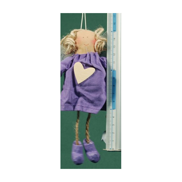 Àngel vestit lila cor fusta 18 cm roba Baden
