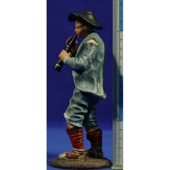Shepherd with clarinet Salzillo style 16 cm clay painted Cuenca