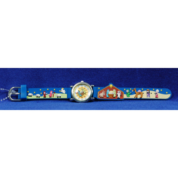 Reloj azul 19 cm látex