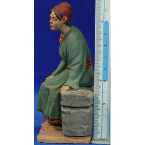 Bambino seduto 20 cm pasta ceramica Hermanos Cerrada