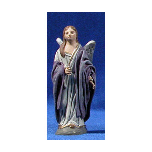 Ángel de pie 10 cm barro y ropa Oliver