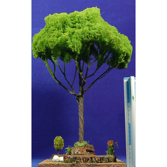 Albero verde 40 cm acero e muschio