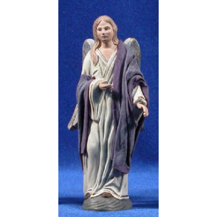 Angelo in piedi 14 cm terracotta e stoffe Oliver
